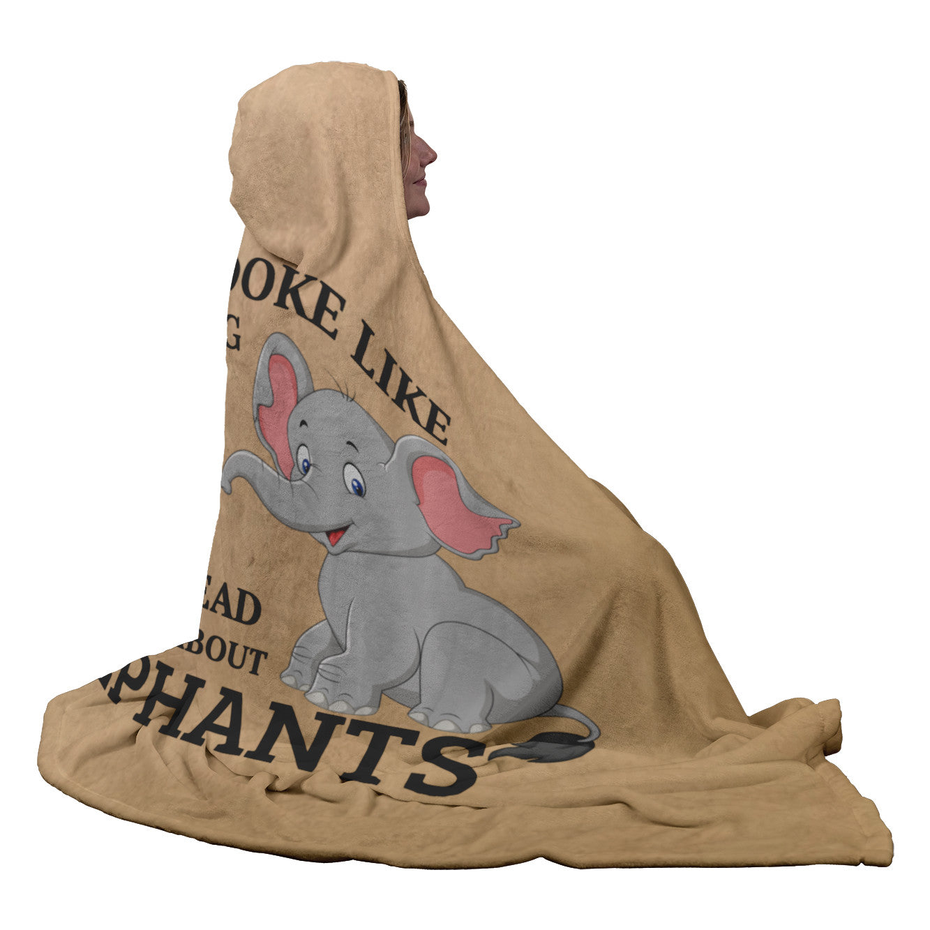 Thinking About Elephants | | Hooded Blanket | TL