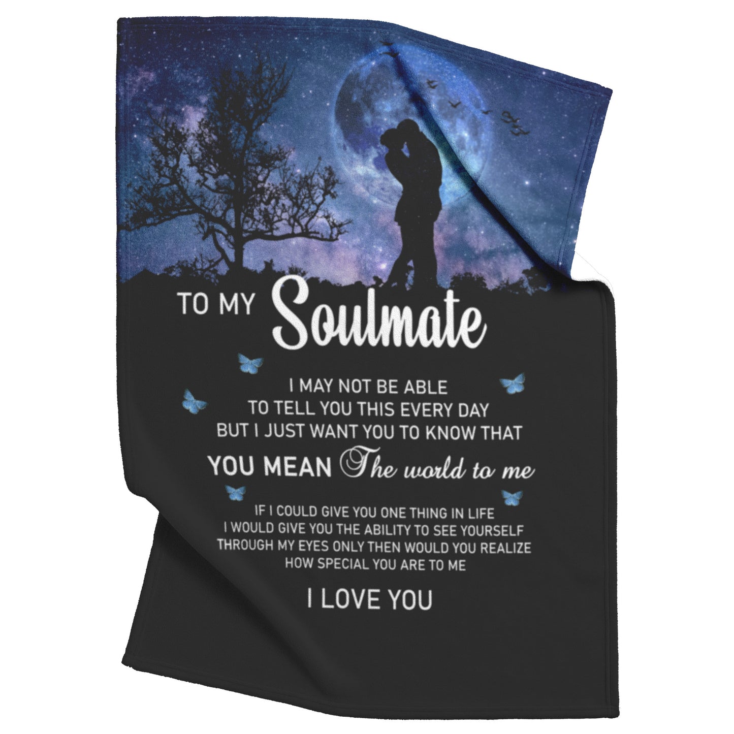 To My Soulmate | The World | Fleece Blanket