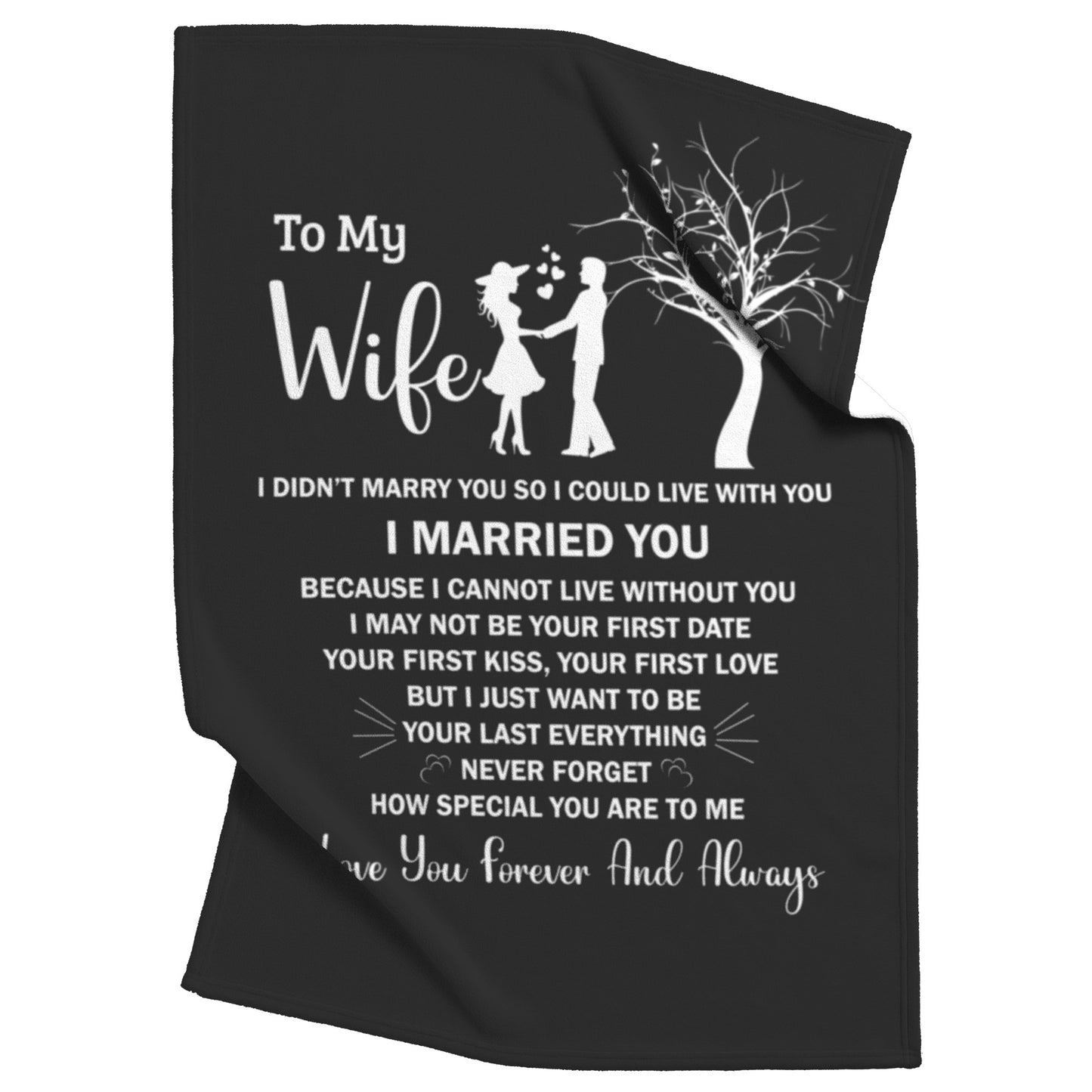 To My Wife | Without You | Fleece Blanket