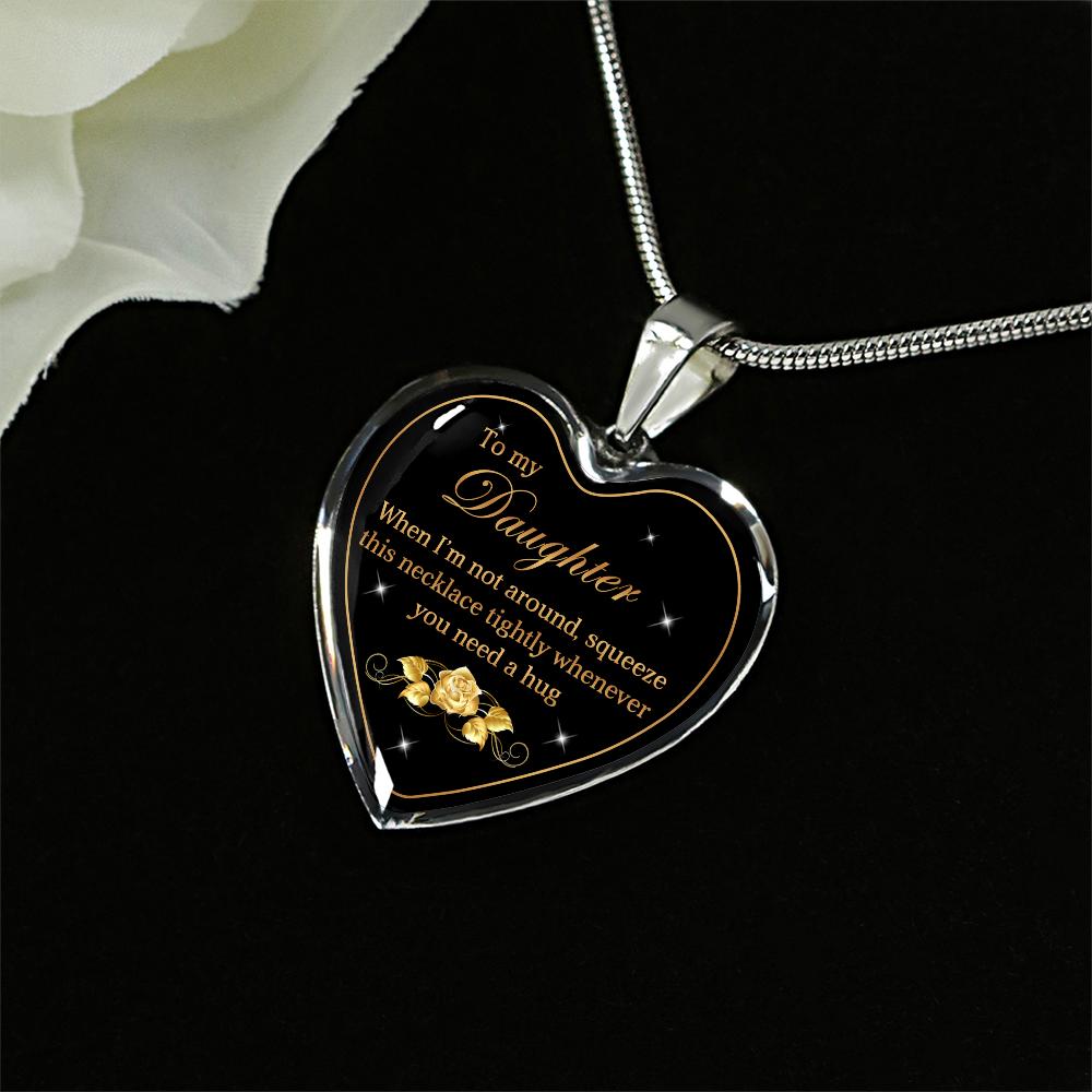 To My Daughter | Hug | Heart Pendant | HJ