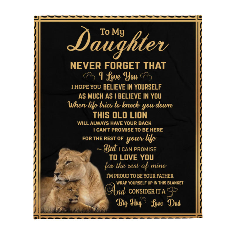 To My Daughter | Lion Throw Blanket