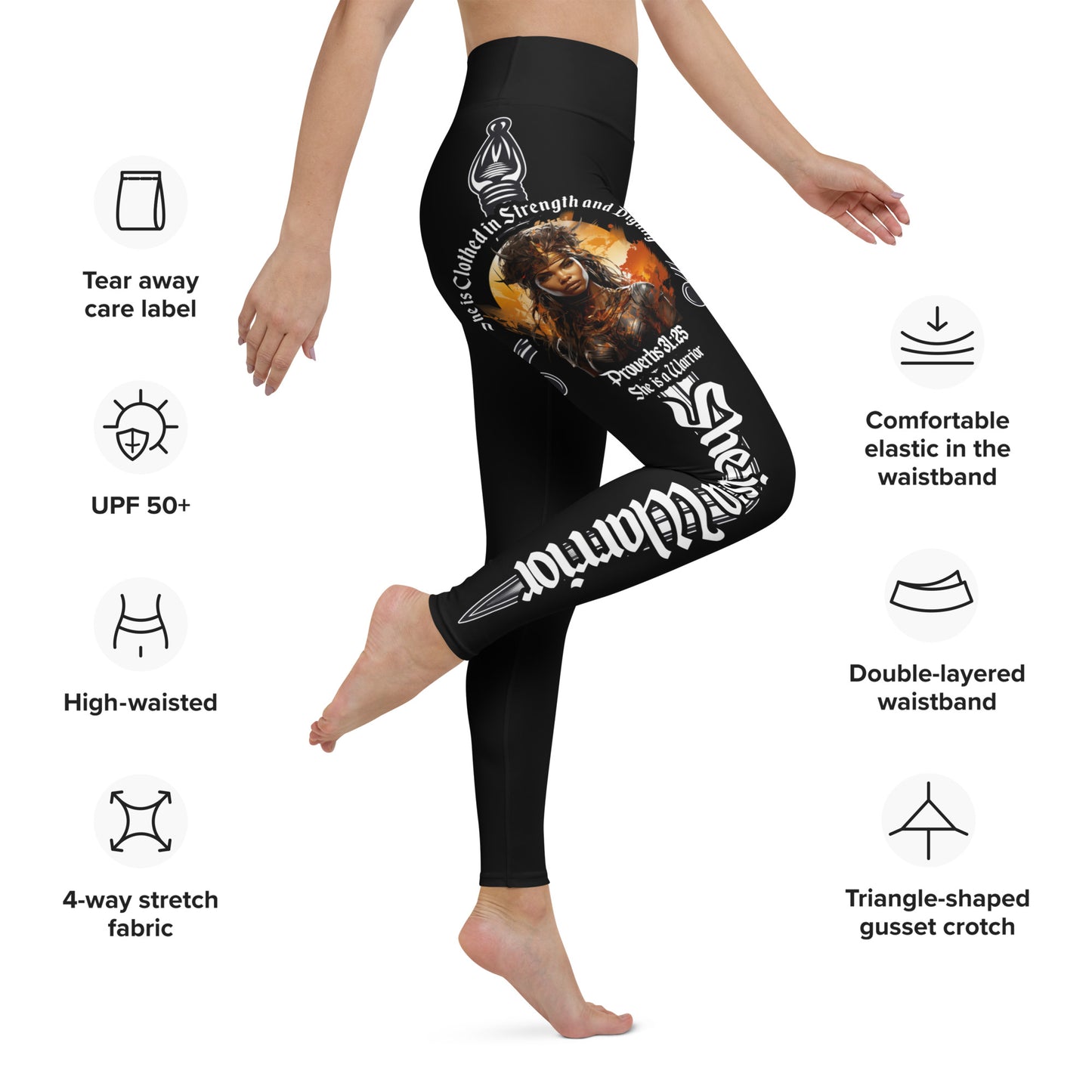 She is a Warrior Yoga Leggings