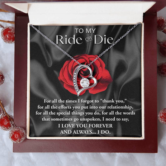 Ride Or Die - My Valentine  - Forever Love Necklace Gift