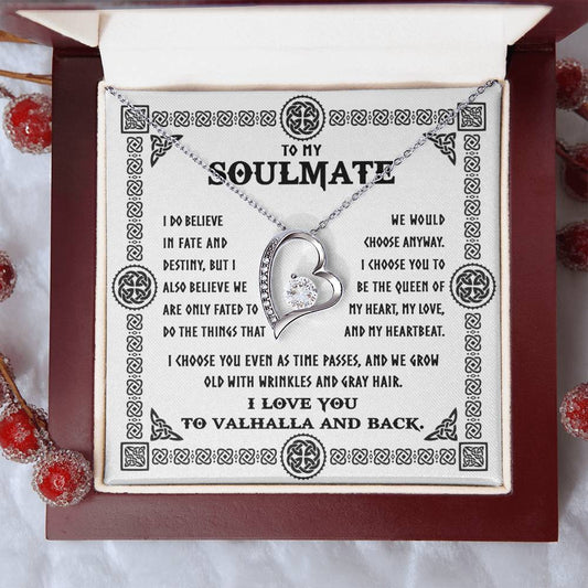 To My  Soulmate - Grey Hair - Forever Love Necklace Gift