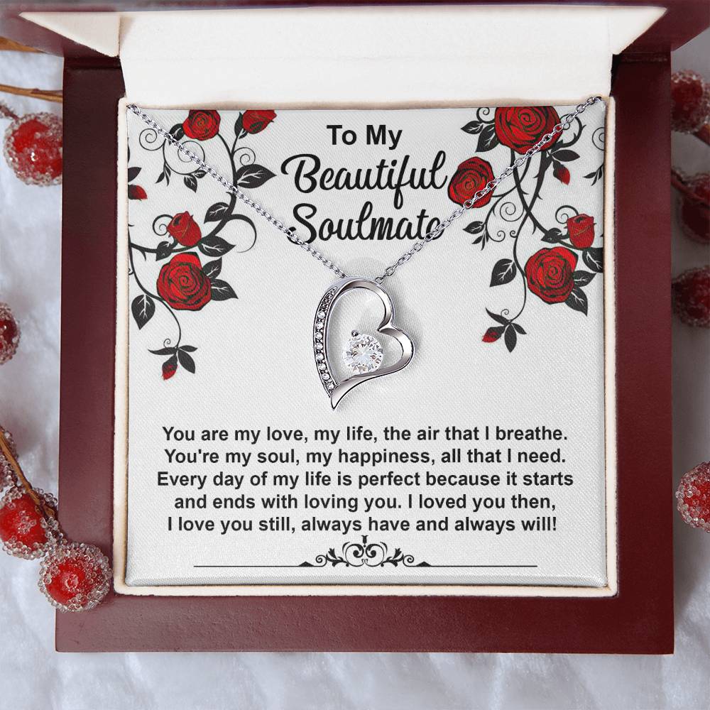 To My Beautiful Soulmate - My Soul - Forever Love Necklace Gift