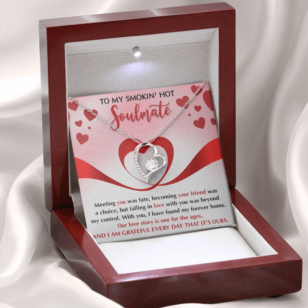 To My Smokin' Hot Soulmate - My Forever Home - Forever Love Necklace Gift