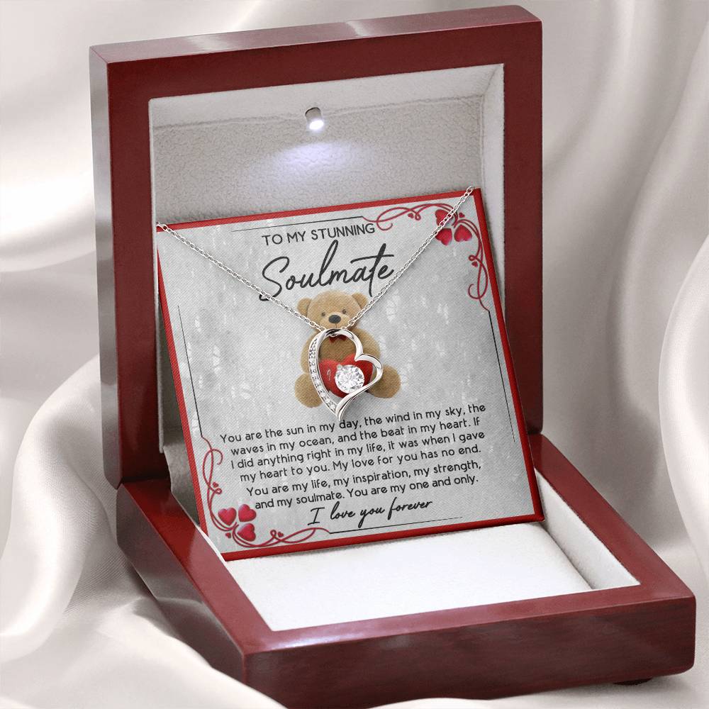 To My Stunning Soulmate - In My Heart 2 - Forever Love Necklace Gift