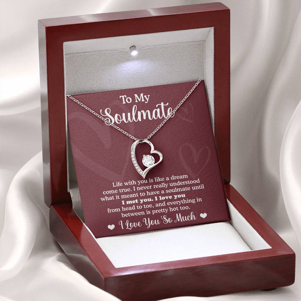 To My Soulmate - Dream Come True - Forever Love Necklace Gift