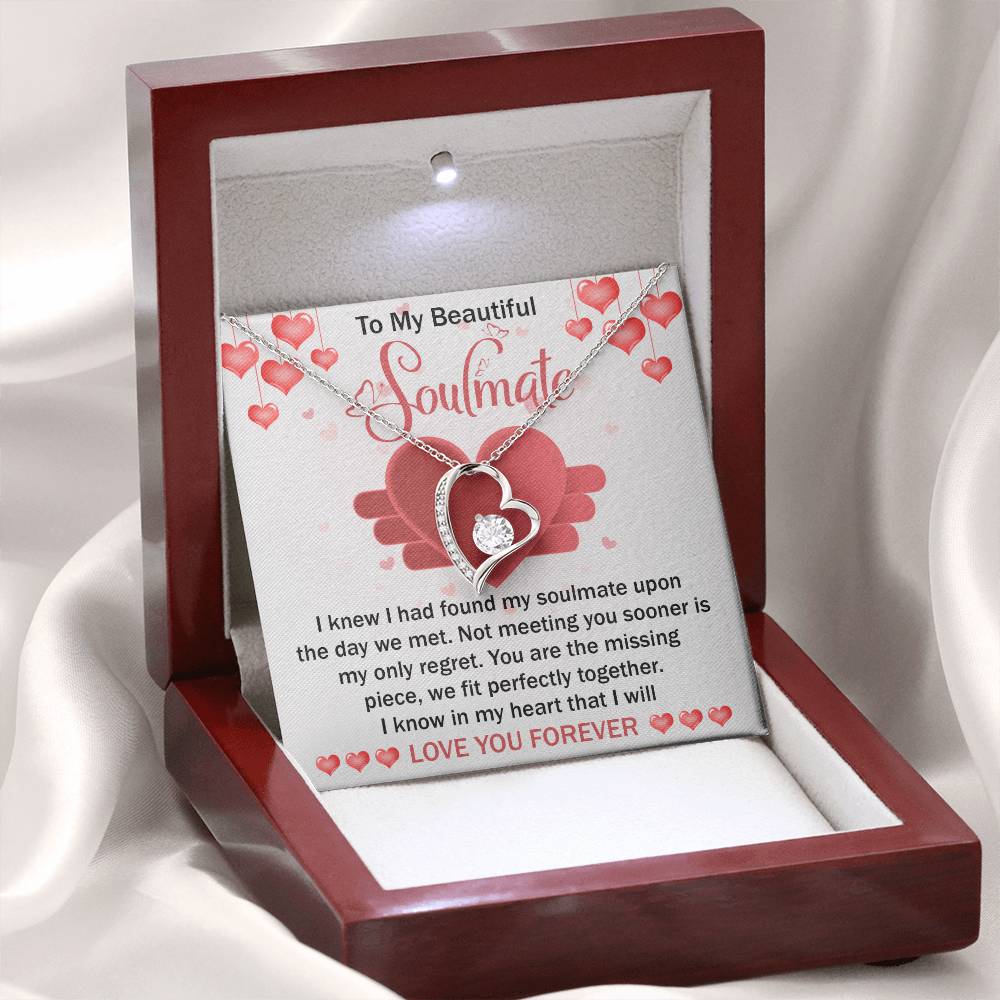 To My Beautiful Soulmate - The Missing Piece - Forever Love Necklace Gift