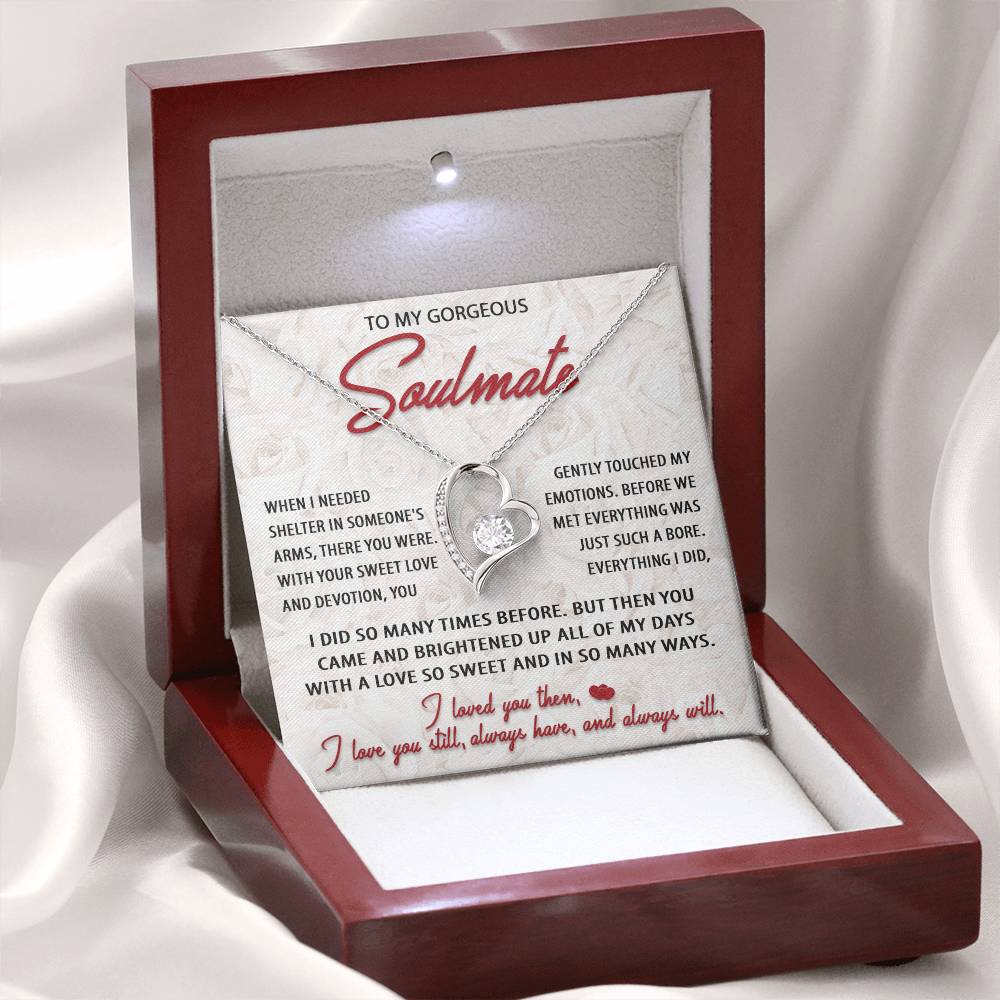 To My Gorgeous Soulmate - Sweet Love - Forever Love Necklace Gift