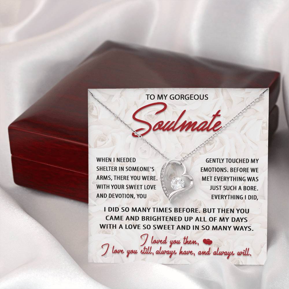 To My Gorgeous Soulmate - Sweet Love - Forever Love Necklace Gift