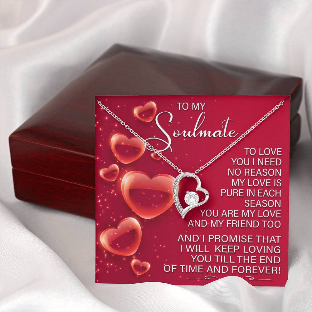 To My  Soulmate - Keep Loving You - Forever Love Necklace Gift