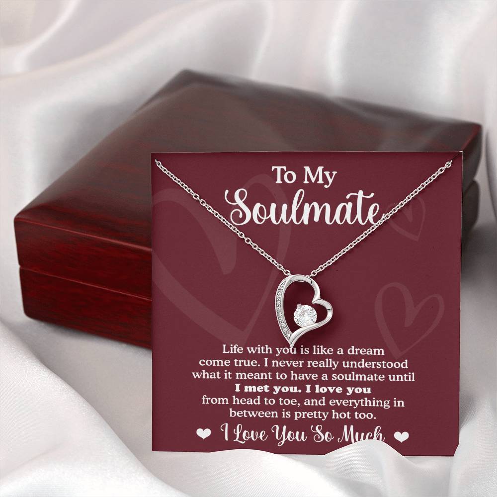 To My Soulmate - Dream Come True - Forever Love Necklace Gift