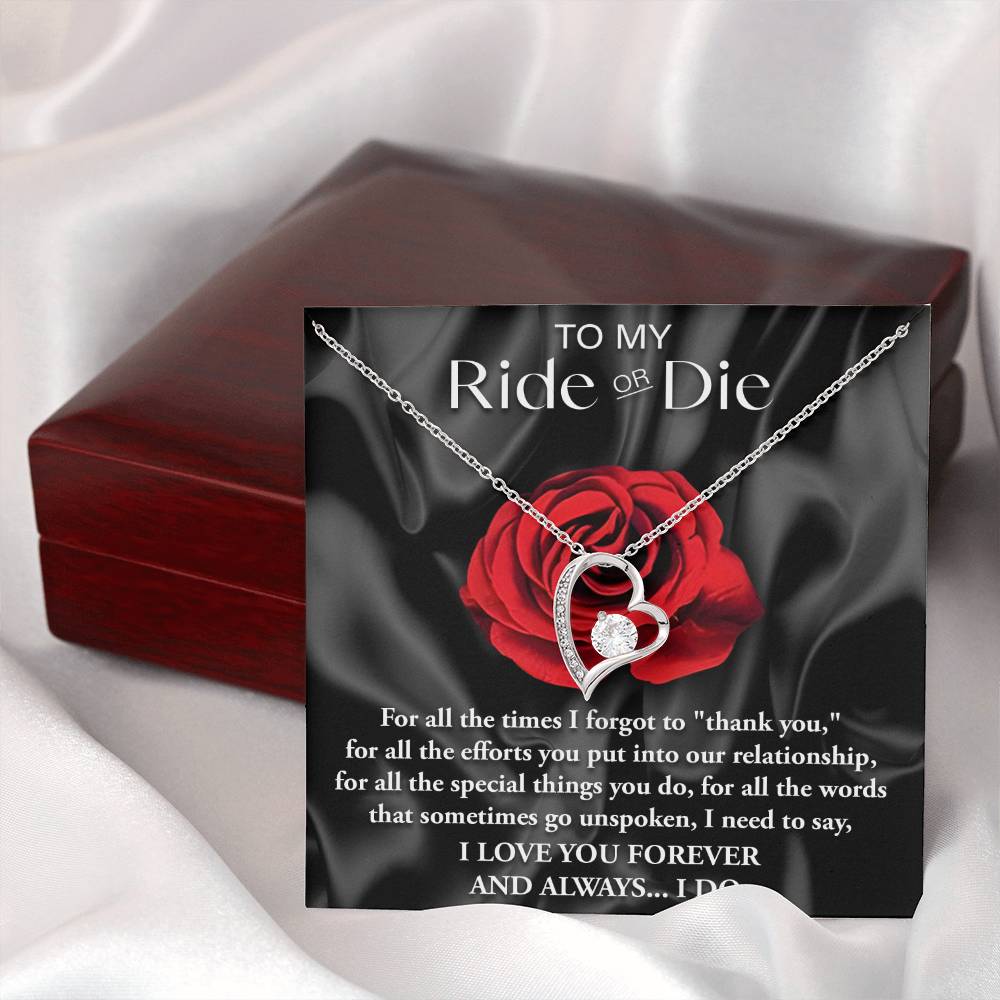 Ride Or Die - My Valentine  - Forever Love Necklace Gift