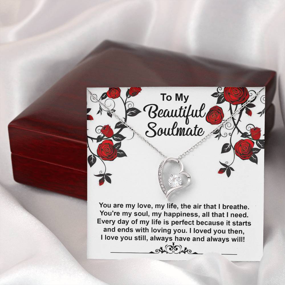 To My Beautiful Soulmate - My Soul - Forever Love Necklace Gift