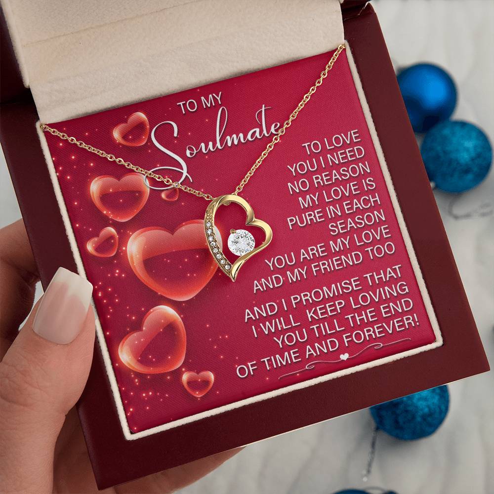 To My  Soulmate - Keep Loving You - Forever Love Necklace Gift