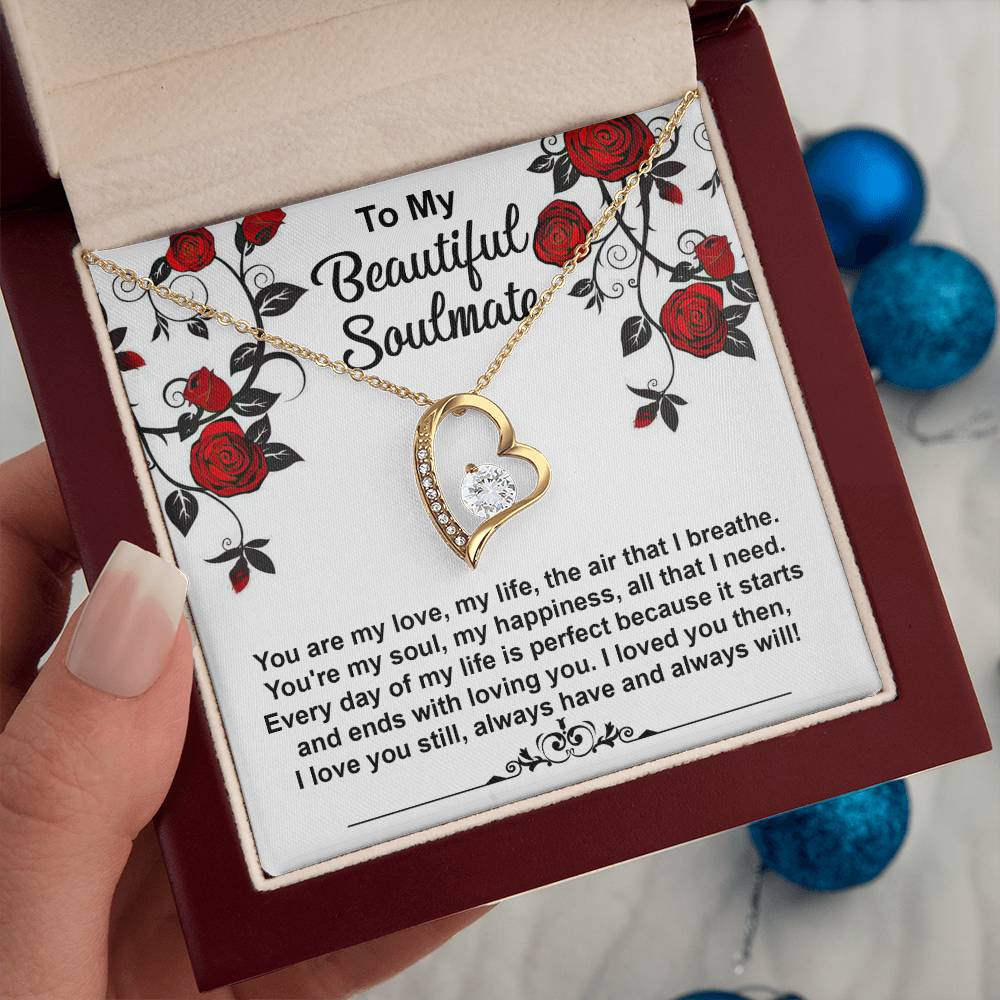 To My Beautiful Soulmate - My Soul - Forever Love Necklace Gift