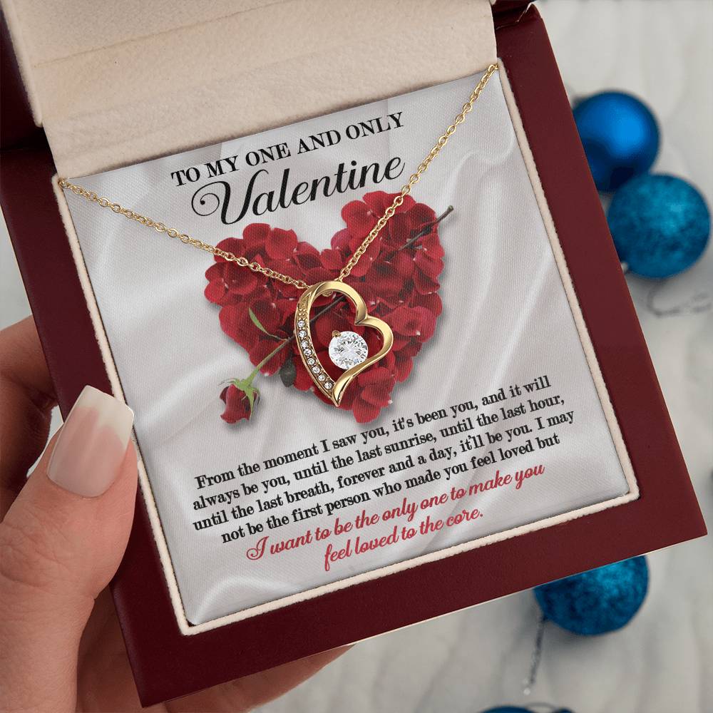 To My One and Only  Valentine - Always Be You - Forever Love Necklace Gift