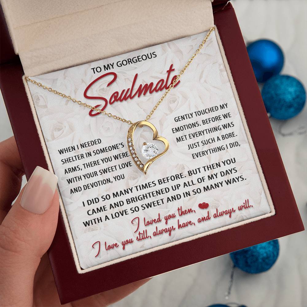 To My Gorgeous Soulmate - Sweet Love - Forever Love Necklace Gift