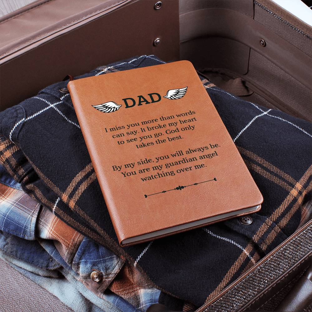 Dad Memorial | Miss you | Graphic Leather Journal