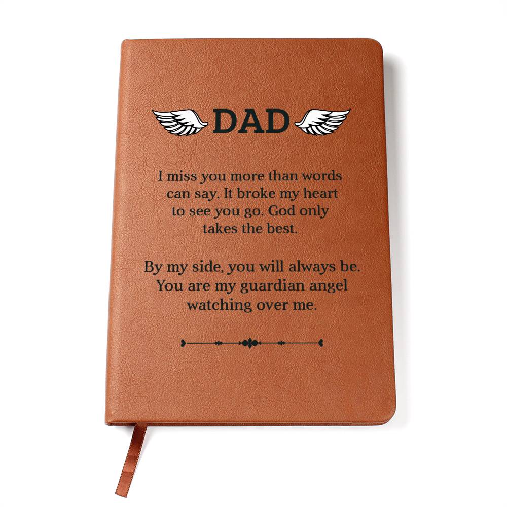 Dad Memorial | Miss you | Graphic Leather Journal