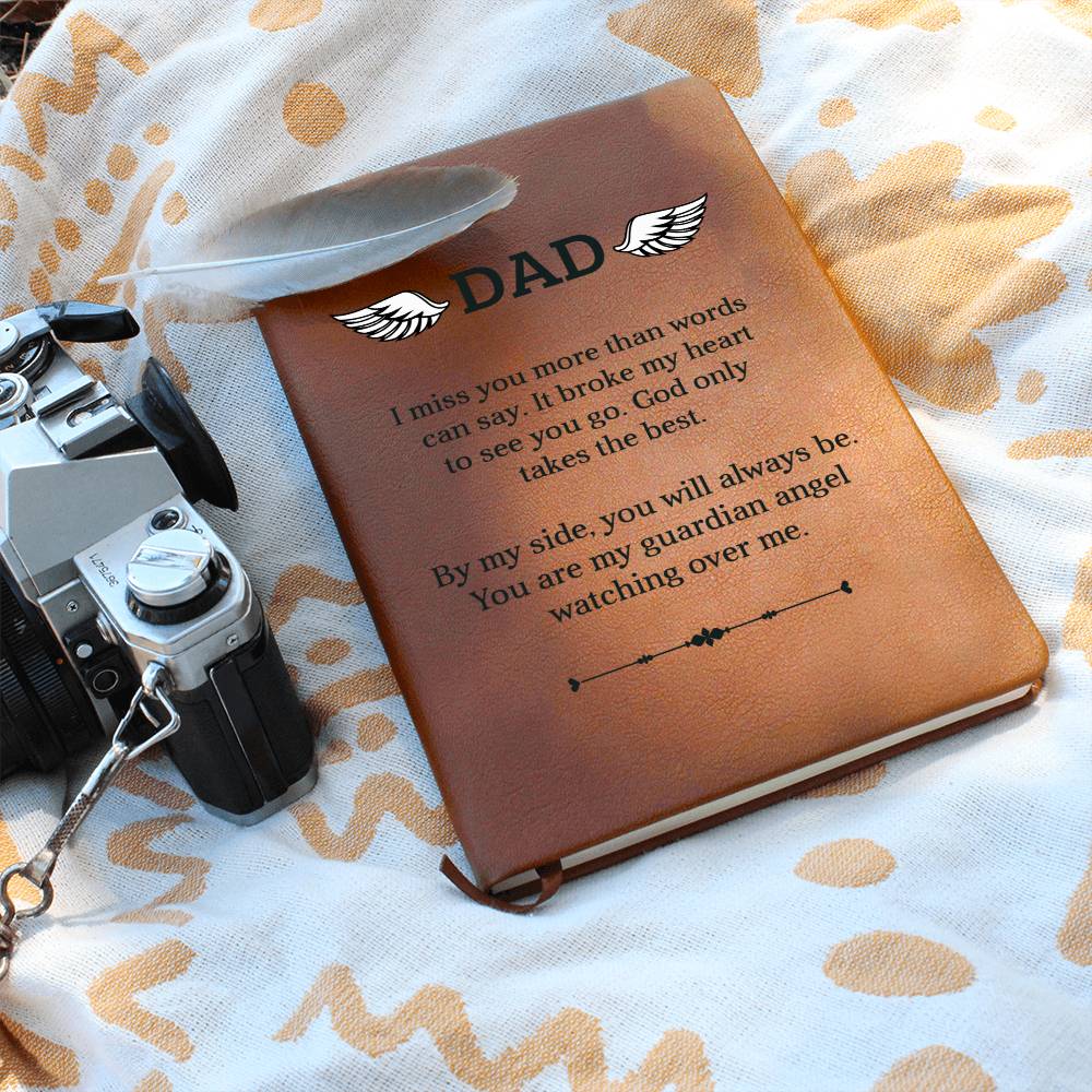 Dad Memorial | Miss you | Graphic Leather Journal