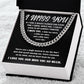 I Miss You - Single Flower - Cuban Link Chain Gift