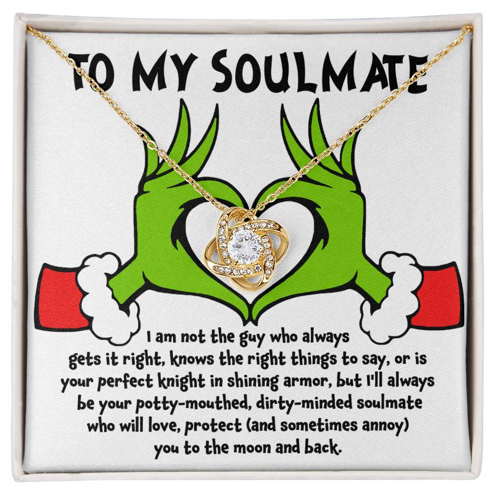 To My Soulmate | Perfect Knight | Love Knot Necklace Gift