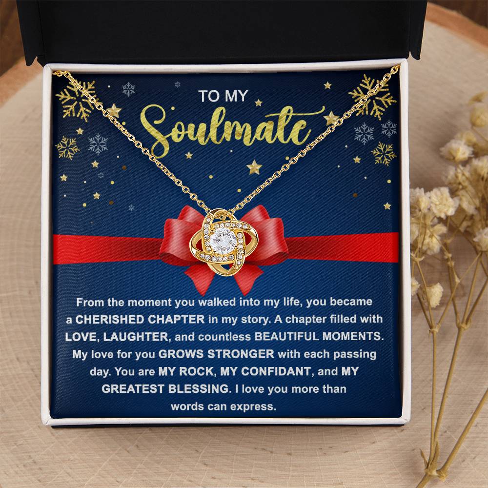 To My Soulmate | Grows Stronger | Love Knot Necklace Gift