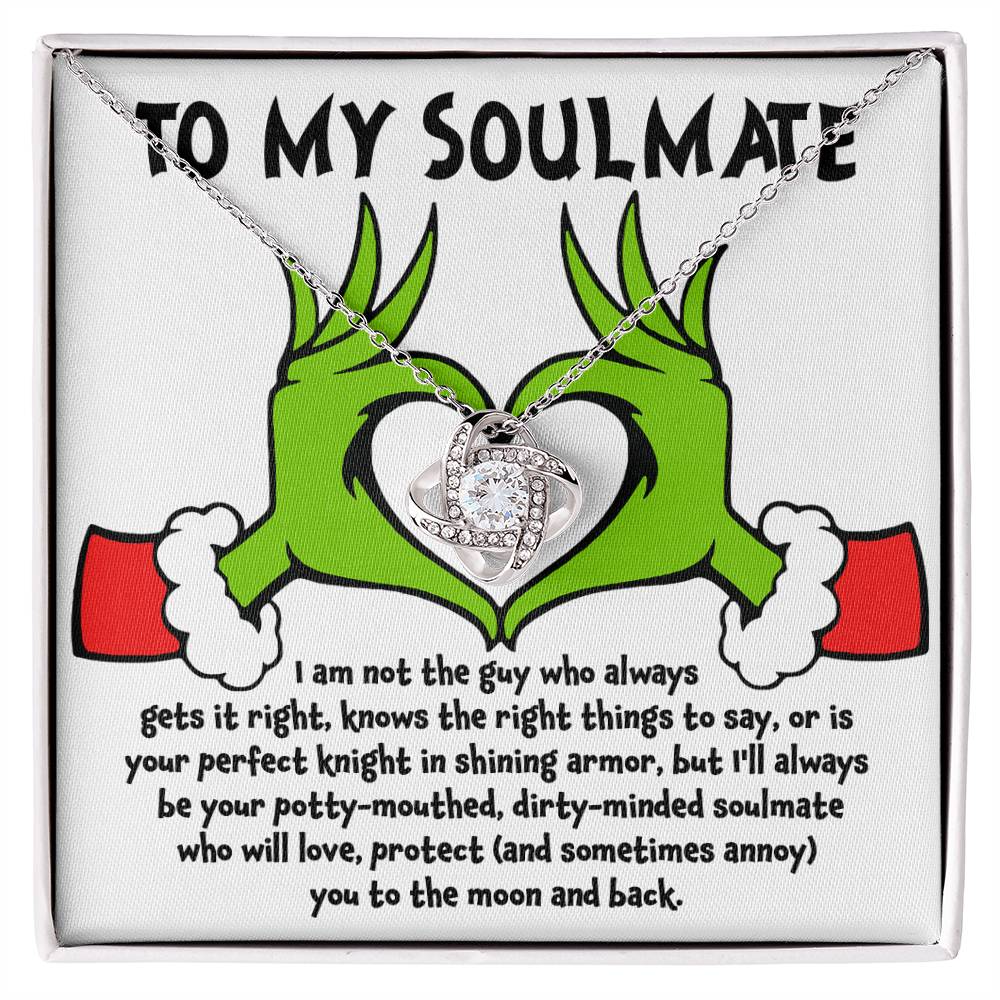 To My Soulmate | Perfect Knight | Love Knot Necklace Gift