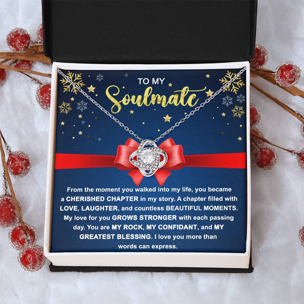 To My Soulmate | Grows Stronger | Love Knot Necklace Gift