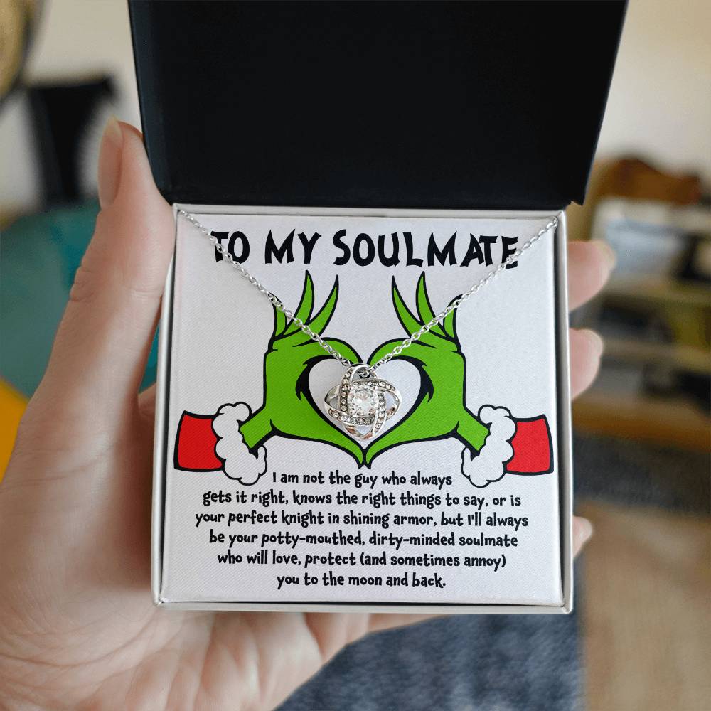 To My Soulmate | Perfect Knight | Love Knot Necklace Gift