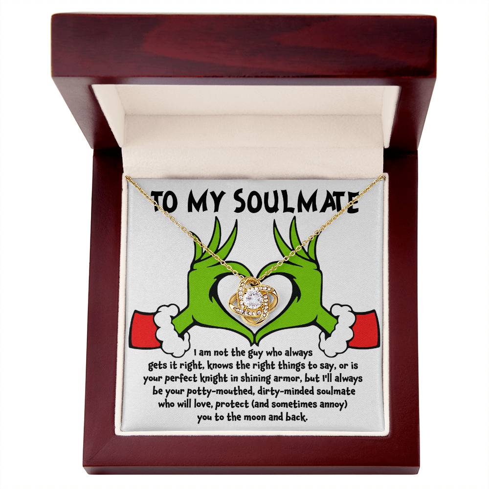 To My Soulmate | Perfect Knight | Love Knot Necklace Gift