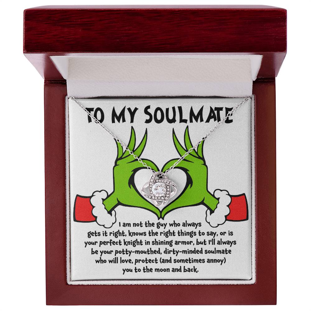 To My Soulmate | Perfect Knight | Love Knot Necklace Gift