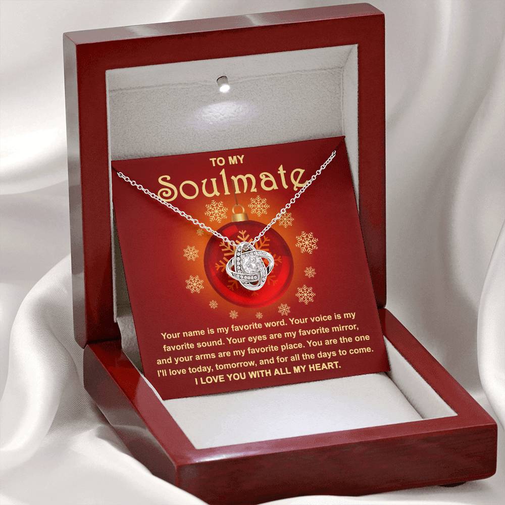 To My Soulmate - My Favorite - Love Knot Necklace Gift