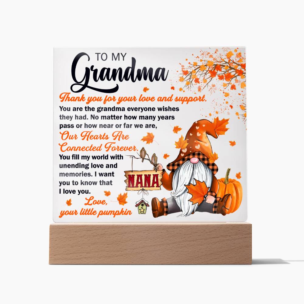 To My Grandma | Love & Support | Acrylic Night Light Gift