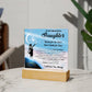 To My Daughter | Kind & Loving | Night Light Square Acrylic Plaque