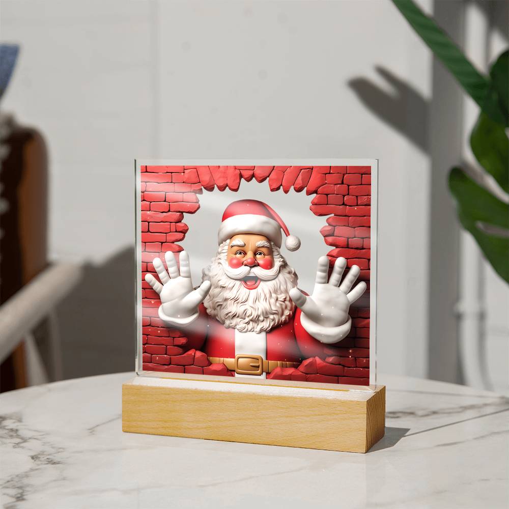 Christmas-Santa Claus 3D | Night Light Square Acrylic Plaque