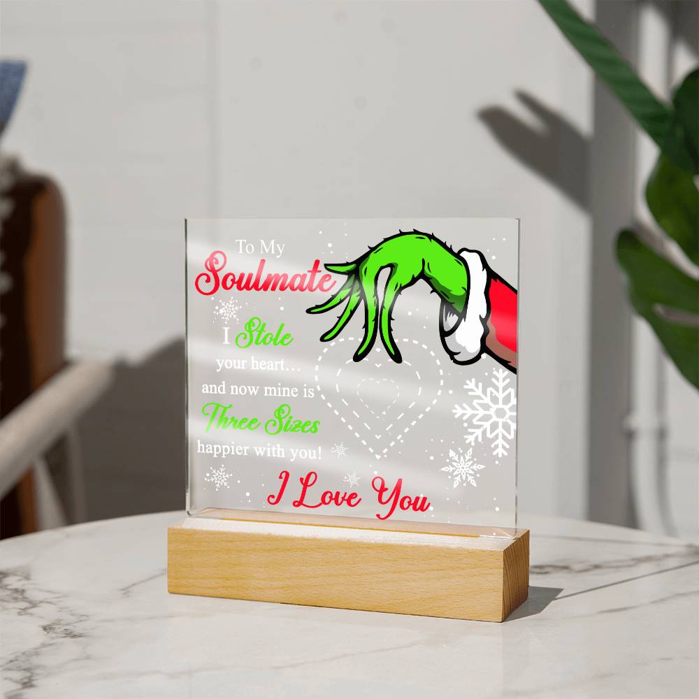 Christmas - Soulmate - Night Light Square Acrylic Plaque