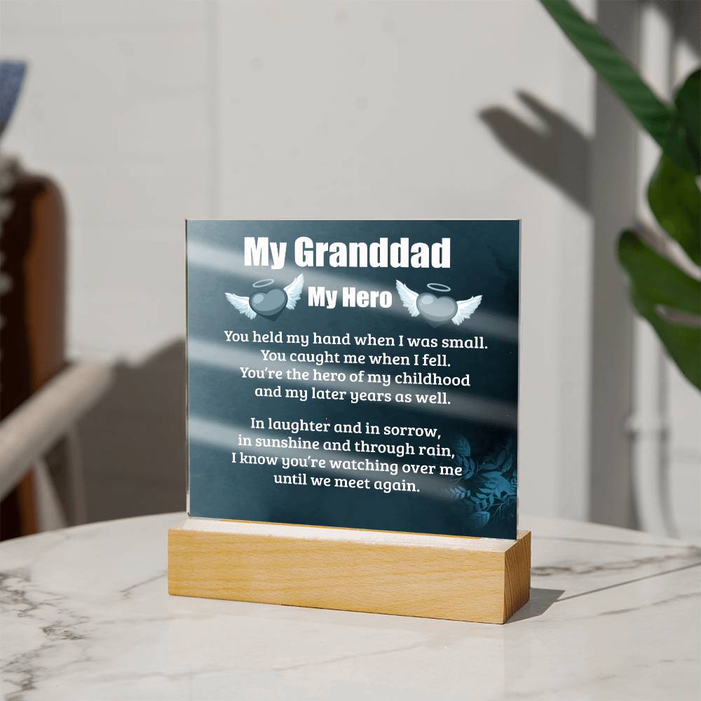 My Granddad | My Hero | Memorial Plaque