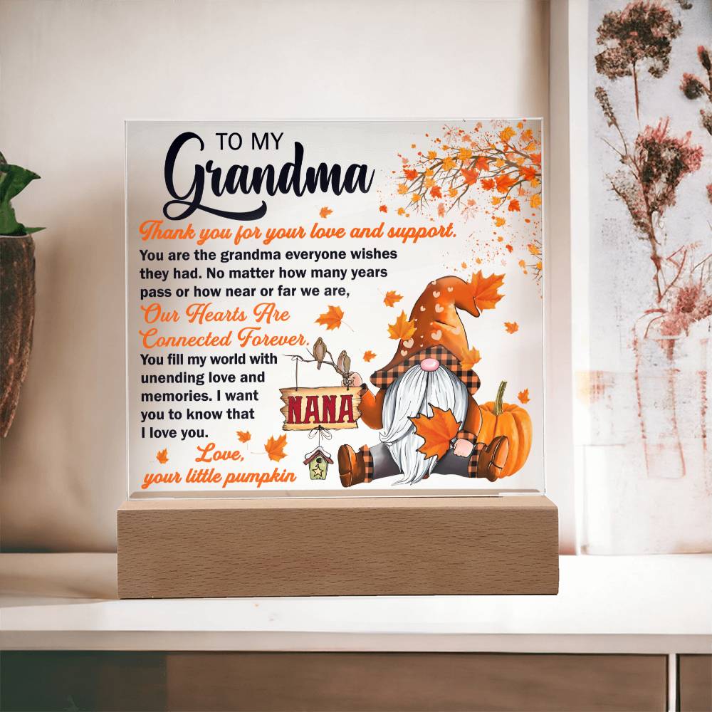 To My Grandma | Love & Support | Acrylic Night Light Gift