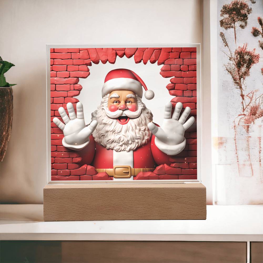 Christmas-Santa Claus 3D | Night Light Square Acrylic Plaque