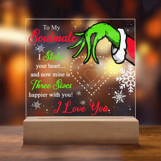 Christmas - Soulmate - Night Light Square Acrylic Plaque