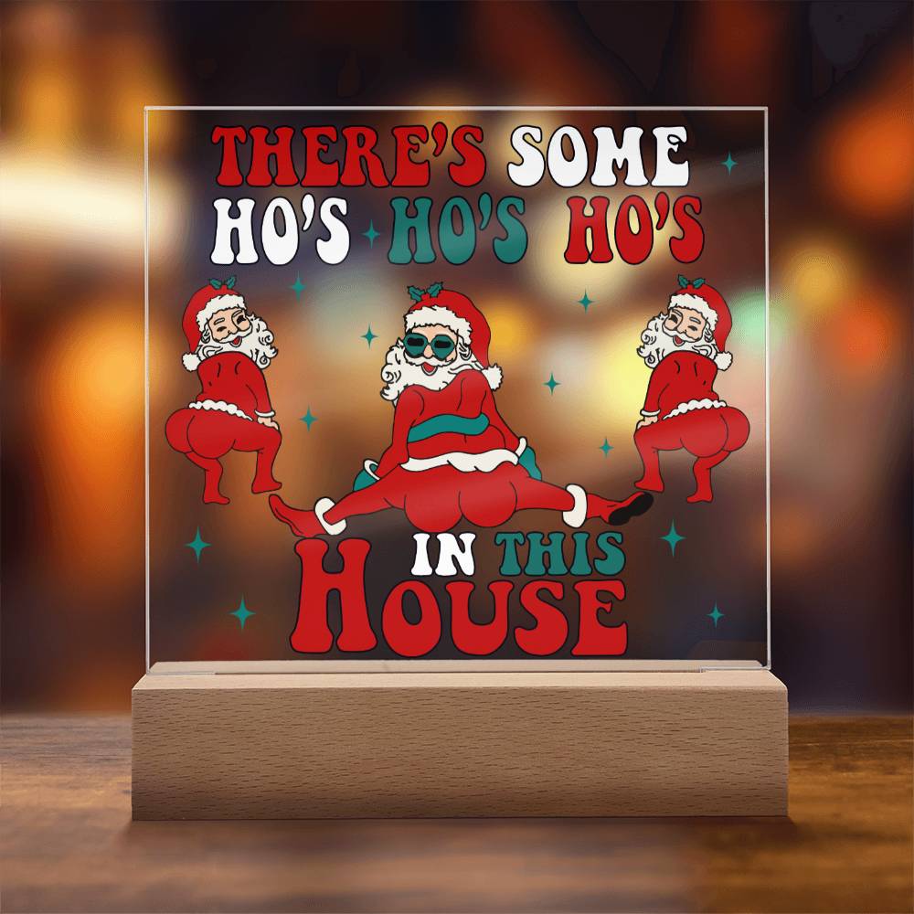 Christmas - This House - Night Light Square Acrylic Plaque