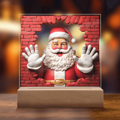 Christmas-Santa Claus 3D | Night Light Square Acrylic Plaque