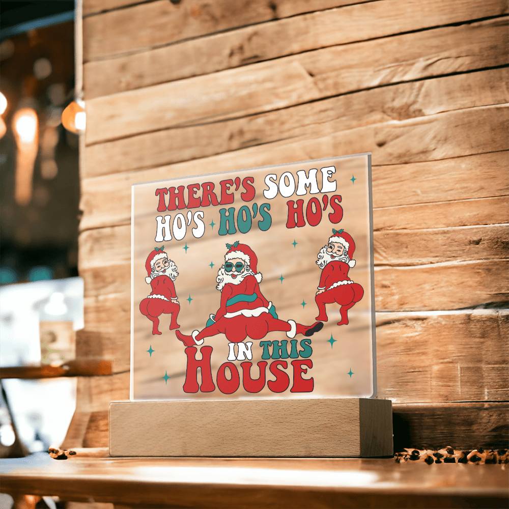 Christmas - This House - Night Light Square Acrylic Plaque