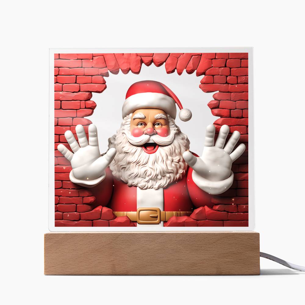 Christmas-Santa Claus 3D | Night Light Square Acrylic Plaque