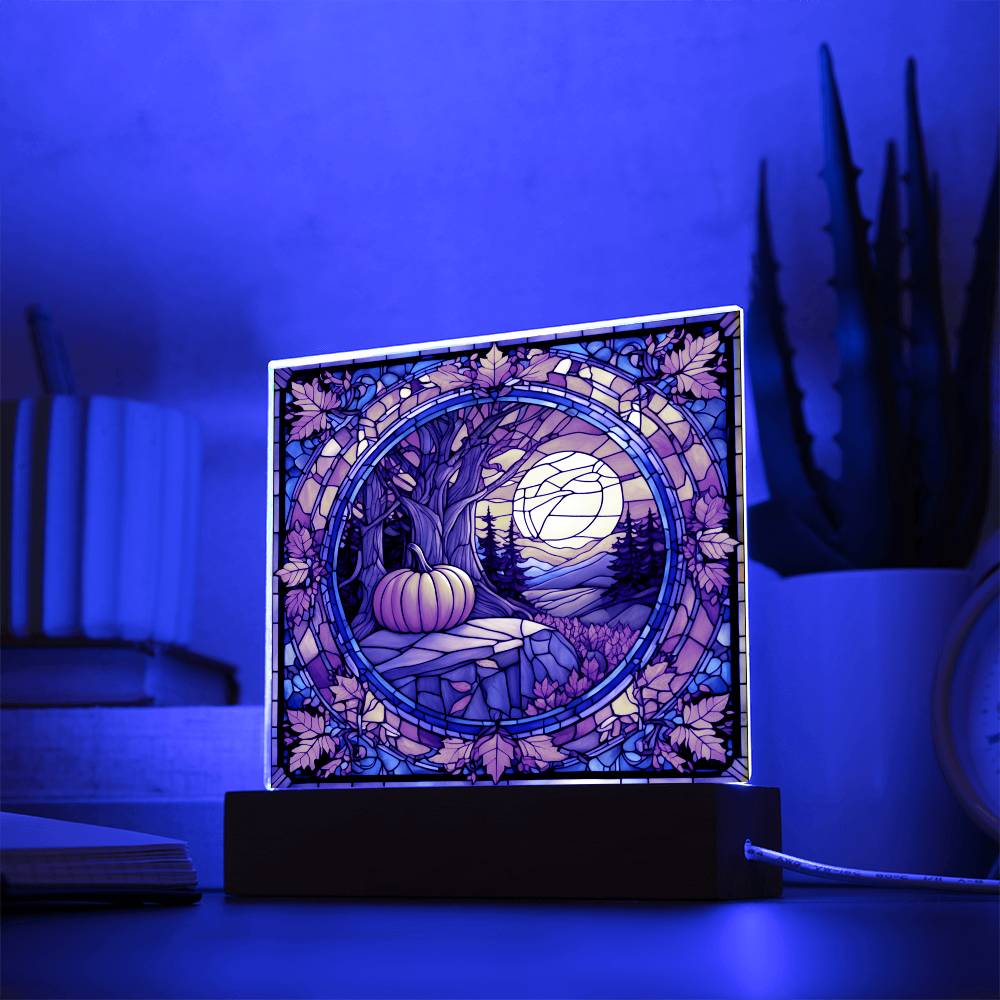 Landscape Thankgivings Night Light  Square Acrylic