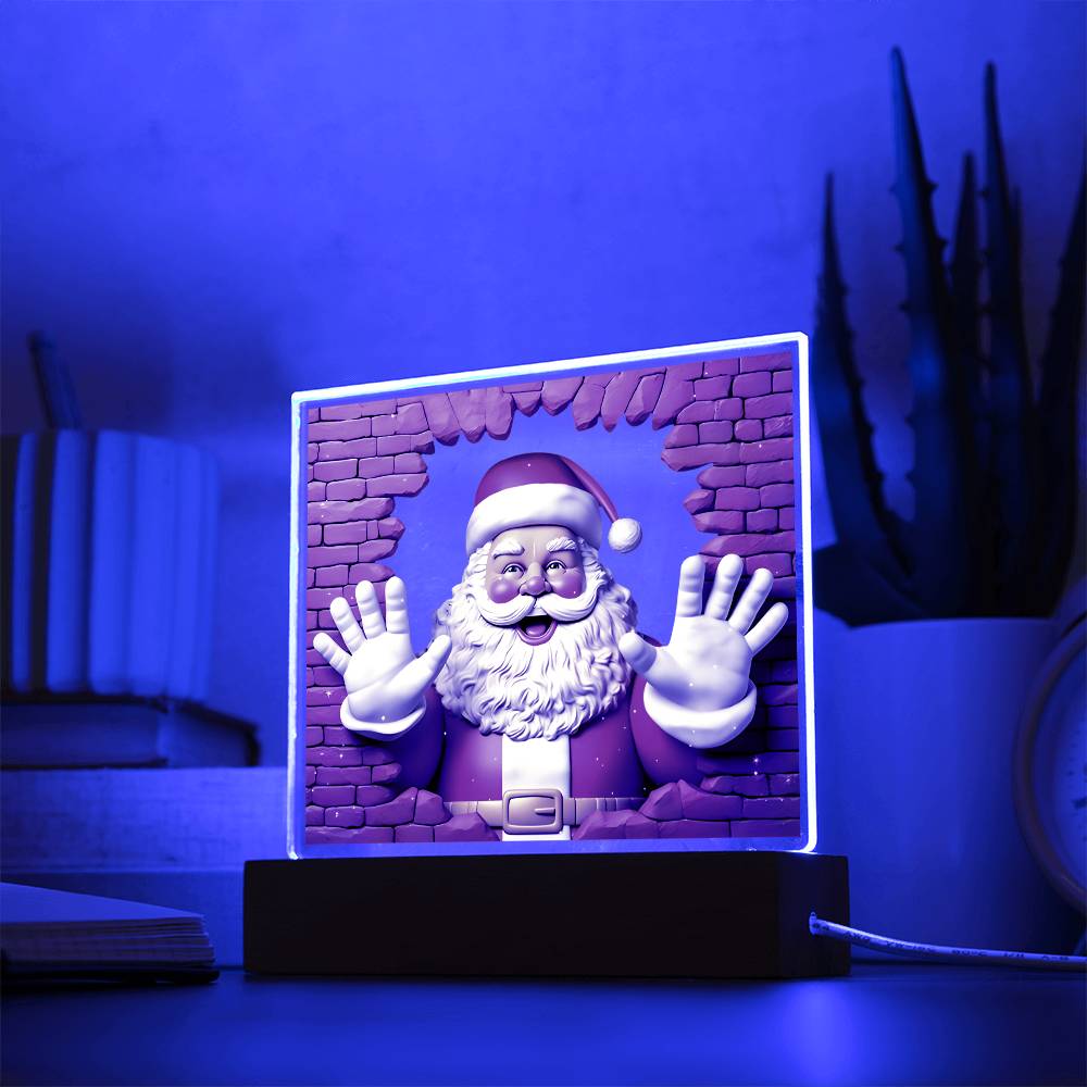 Christmas-Santa Claus 3D | Night Light Square Acrylic Plaque