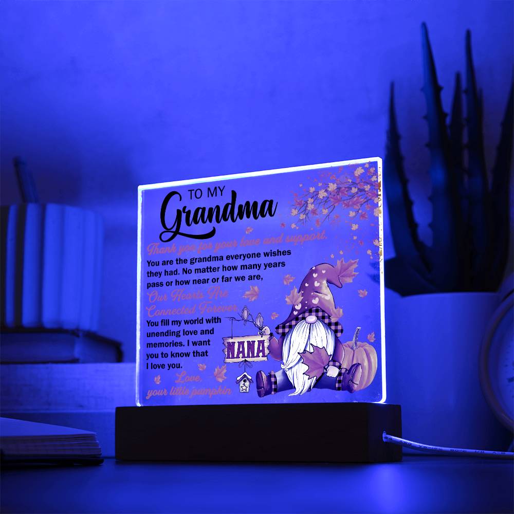 To My Grandma | Love & Support | Acrylic Night Light Gift